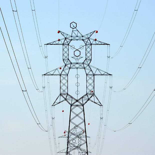 clown-shaped-electrical-towers