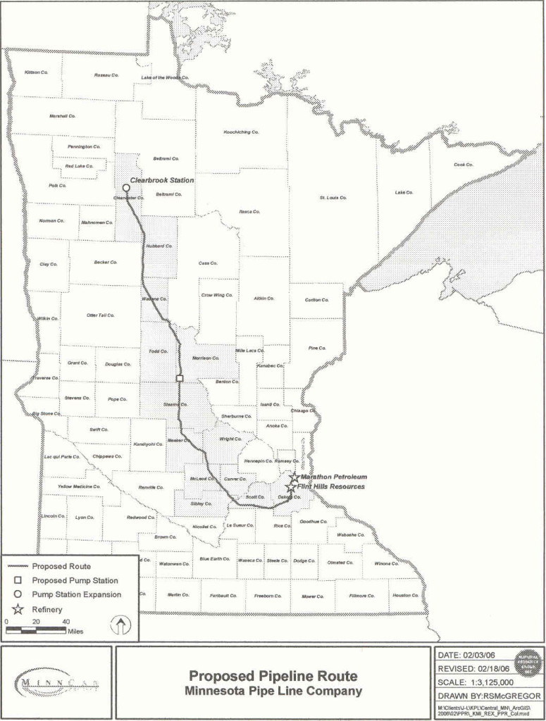 MinnCan Pipeline Route